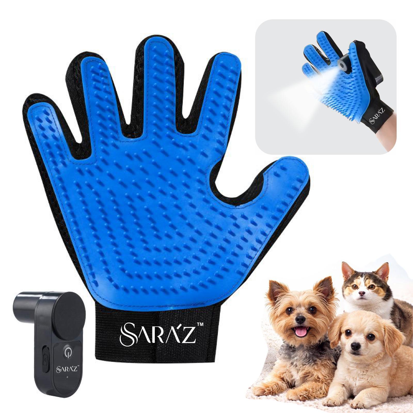 Sara'z™ Upgraded Spray Pet Grooming Glove with Built-In Mist Sprayer - Silicone De-Shedding & Massage Brush for Dogs & Cats - Image 2